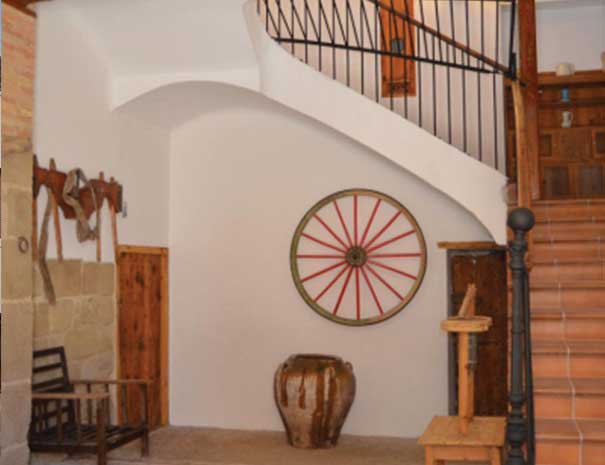 Detalle de un patio del alojamiento rural Casa Monegros en Lastanosa, Huesca